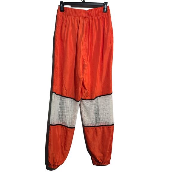 I AM GIA Orange White Mesh Nylon Jogger Pants - Picture 2 of 6